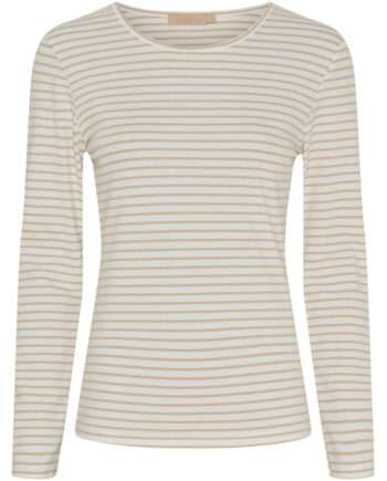Marta Du Chateau Dame Langærmet  -shirt Mdcnancy 6111 Beige White