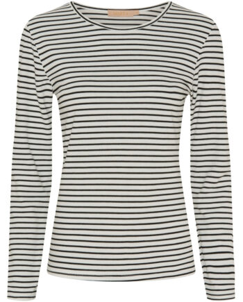 Marta Du Chateau Dame Langærmet  -shirt Mdcnancy 6111 Black White