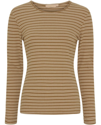 Marta Du Chateau Dame Langærmet Tee Mdcnoemie 6546 Camello Beige