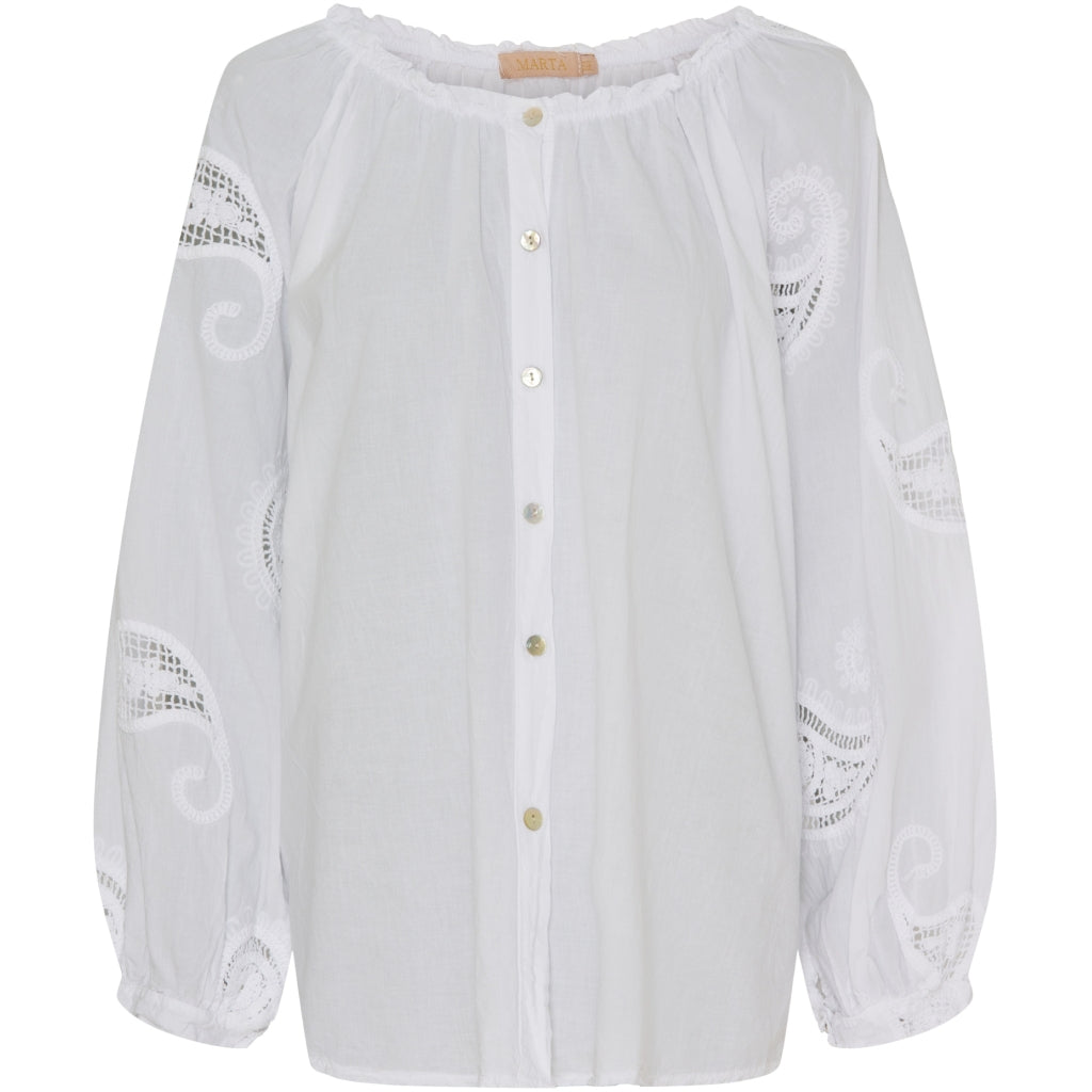 Marta Du Chateau Dame Skjorte Mdcpatty White