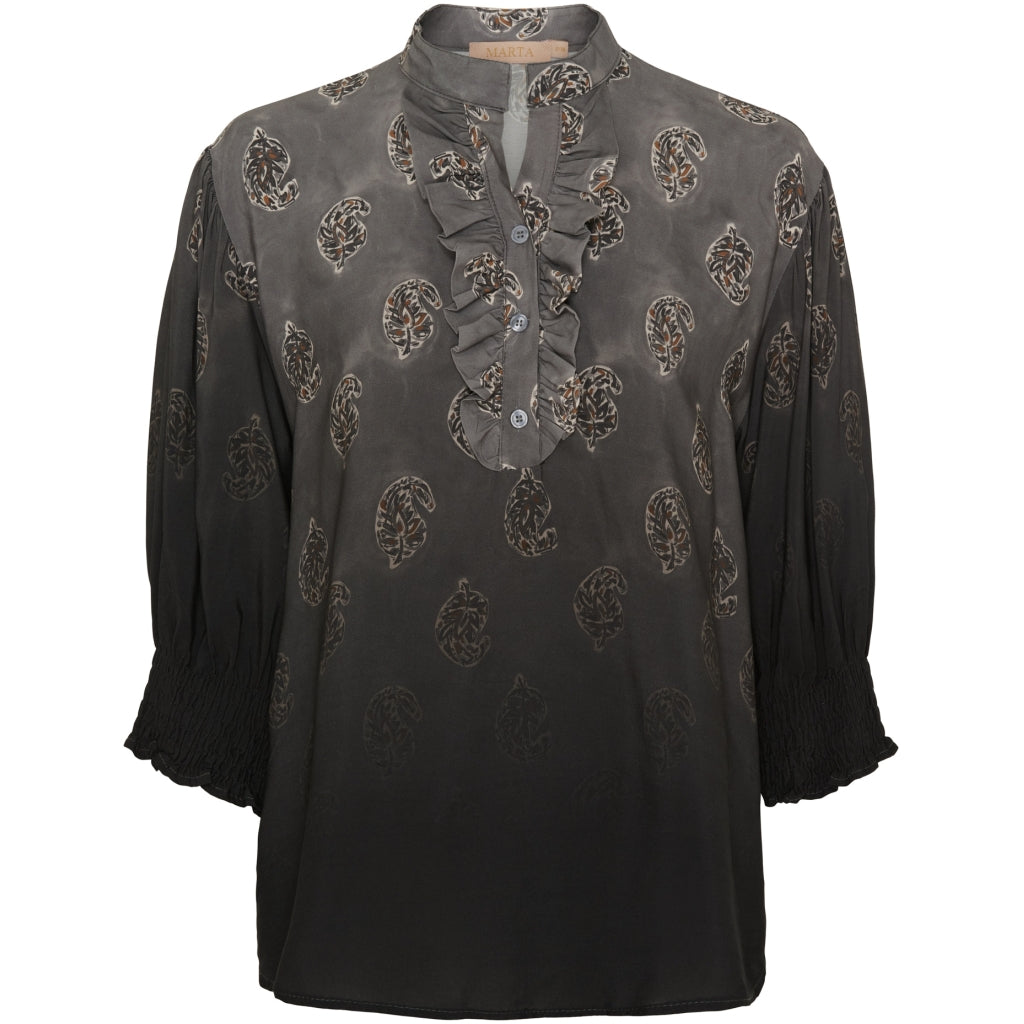 Marta Du Chateau Dame Skjorte Mdcunnur 6317 Grey Faded