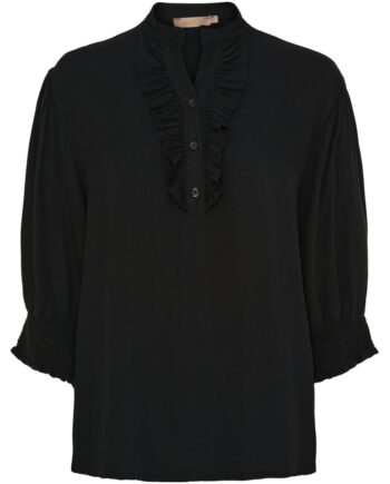 Marta Du Chateau Dame Skjorte Mdcunnur 6317 Solid Black