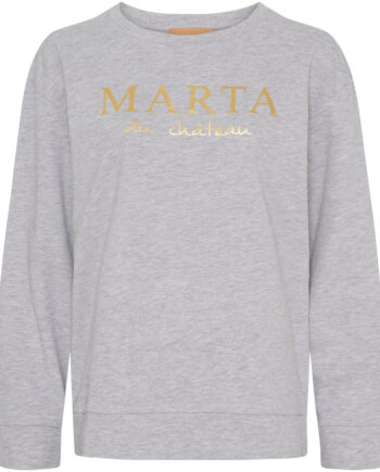 Marta Du Chateau Dame Sweatshirt Mdcannemette  -639 Grey Melange
