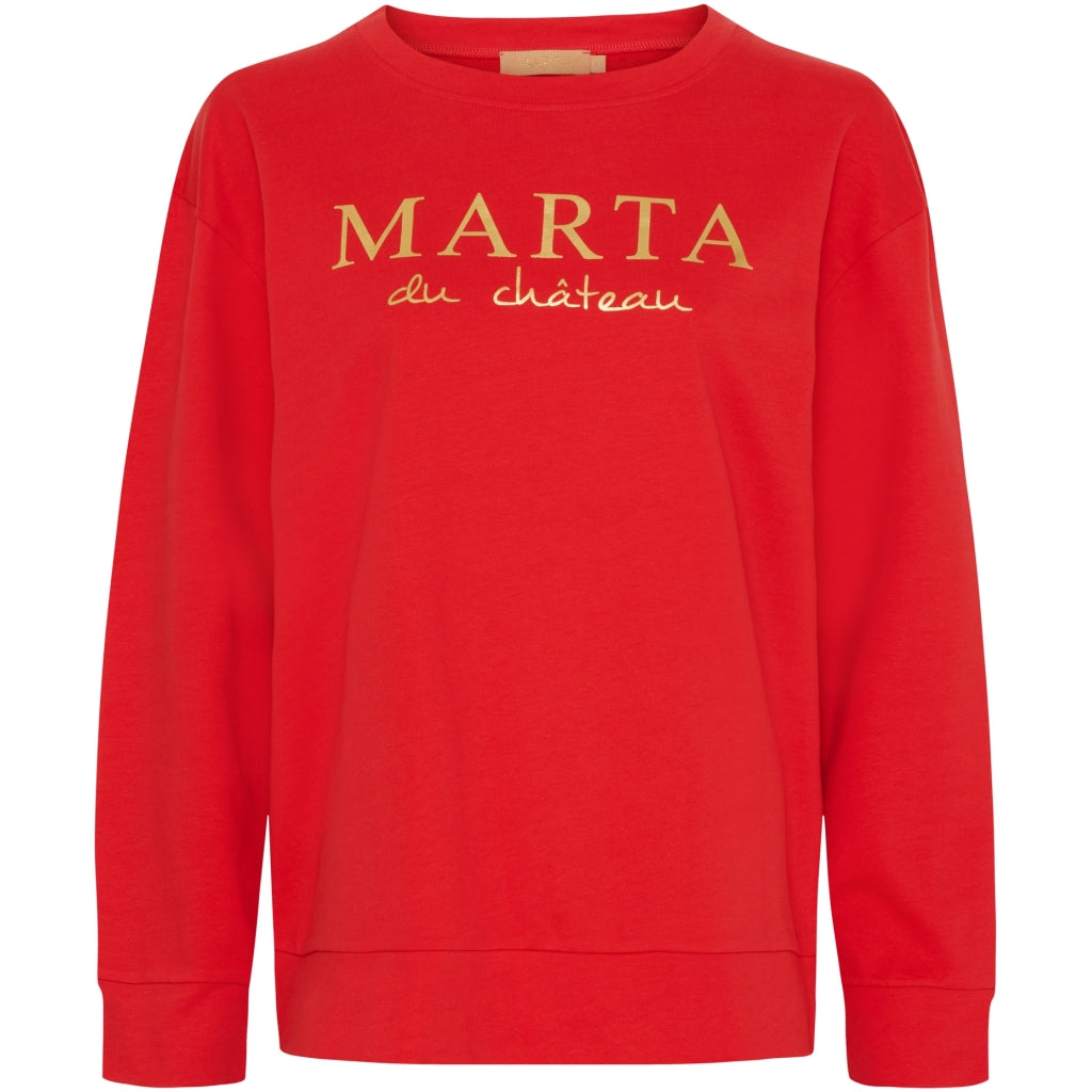 Marta Du Chateau Dame Sweatshirt Mdcannemette -639 Red
