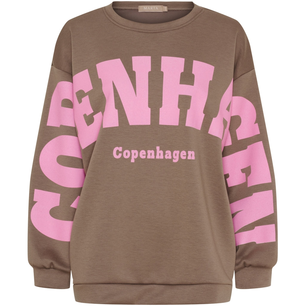 Marta Du Chateau Dame Sweatshirt Mdchibiscus 22659 Fango