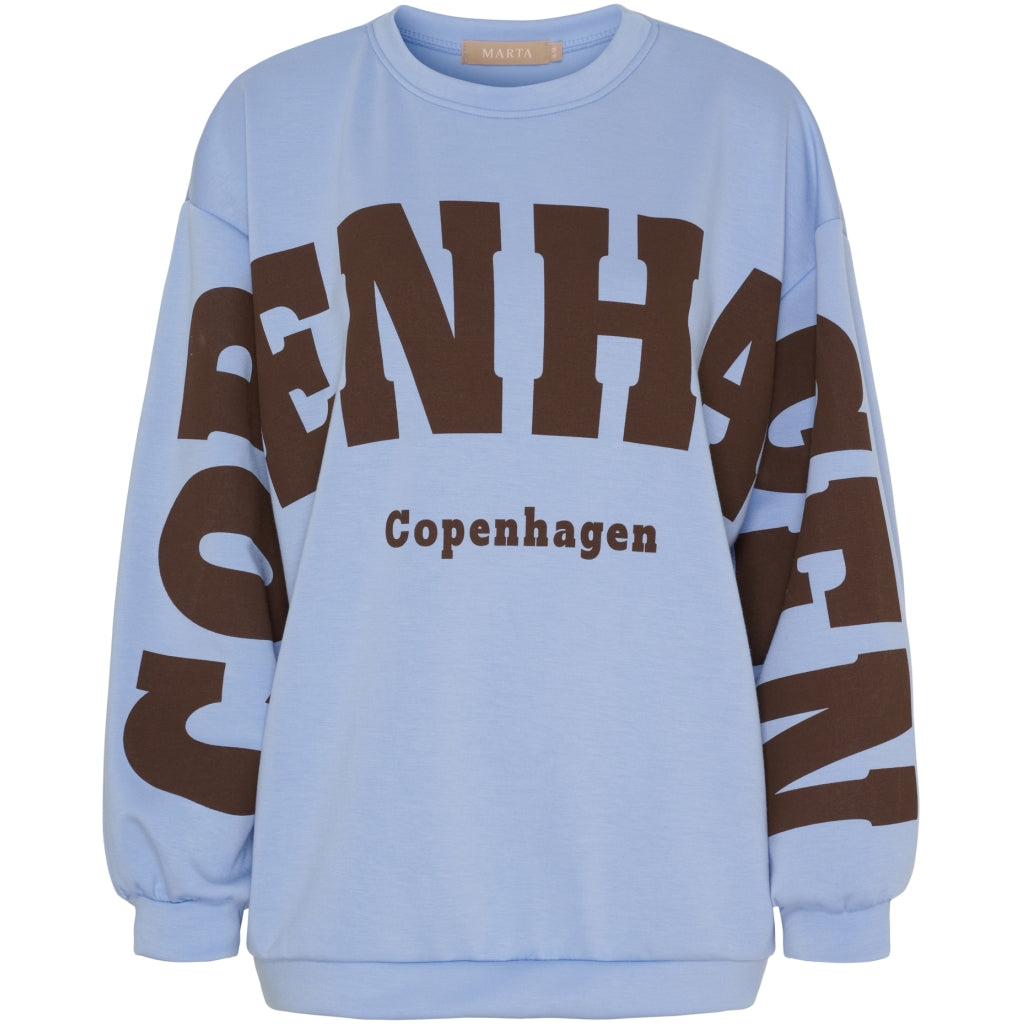 Marta Du Chateau Dame Sweatshirt Mdchibiscus 22659 Sky Blue