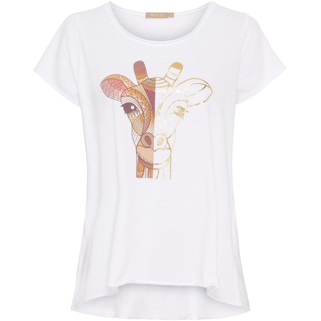 Marta Du Chateau Dame  -shirt Mdcmarie 1535 White Giraf