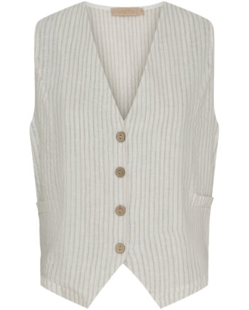 Marta Du Chateau Dame Vest Mdcedel Stripe Grey
