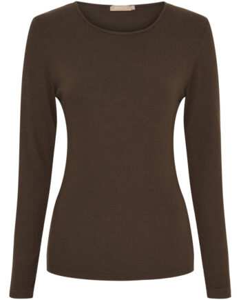 Marta Du Chateau Langærmet  -shirt Mdcingrid 4906 Solid Moro