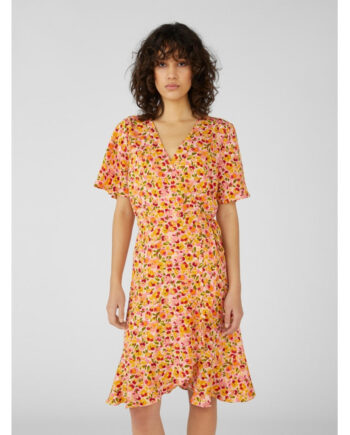Object Dame Kjole Objpapaya Winsome Orchid Pink Floral