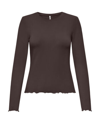 Onely Dame Langærmet Top Onlvirro Seal Brown