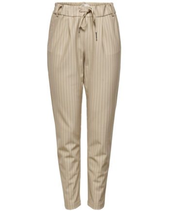 Only Dame Bukser Onlpoptrash Stripe Humus    Cloud Dancer
