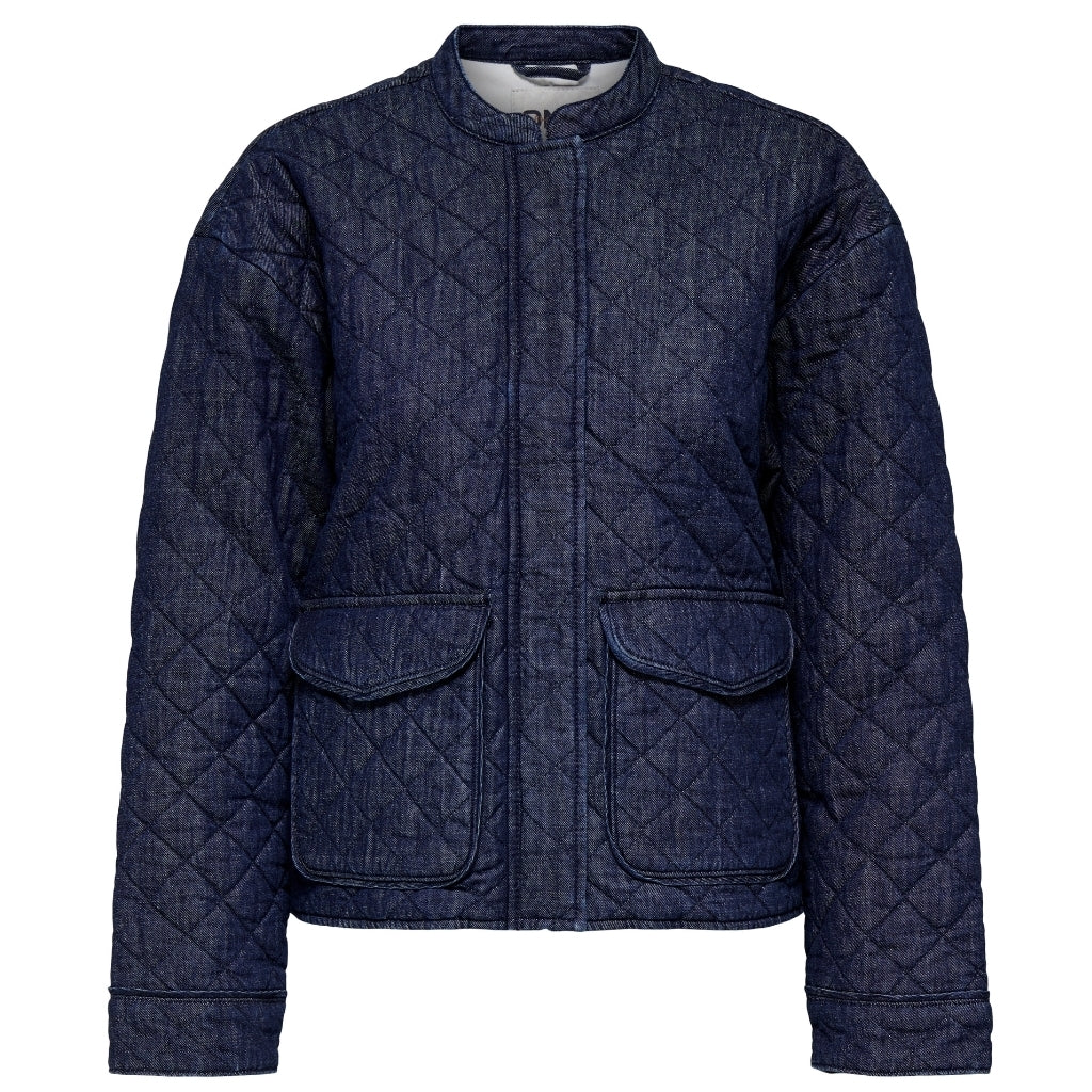 Only Dame Jakke Onlhallie Dark Blue Denim