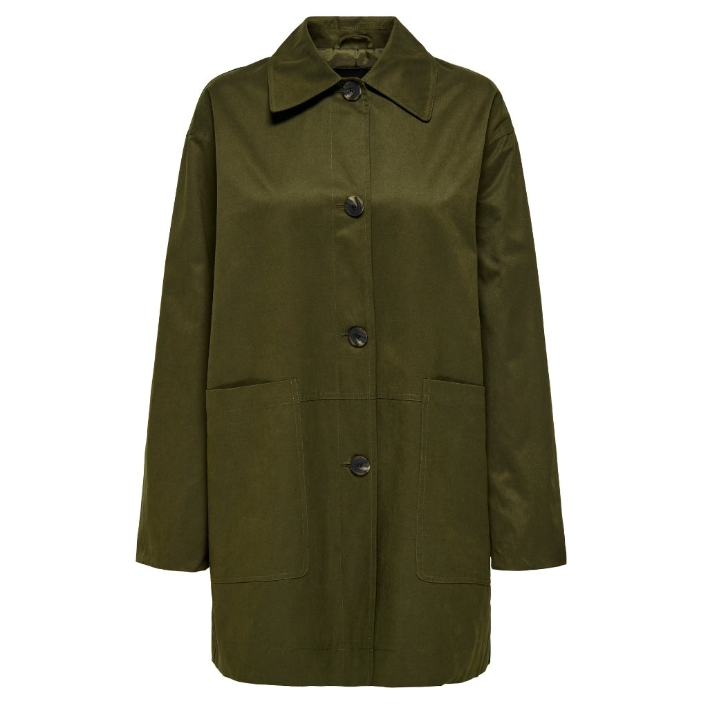 Only Dame Jakke Onlkavana Dark Olive