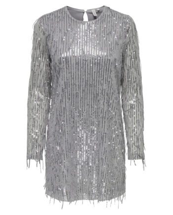 Only Dame Kjole Onlanika Vapor Blue Silver Sequins