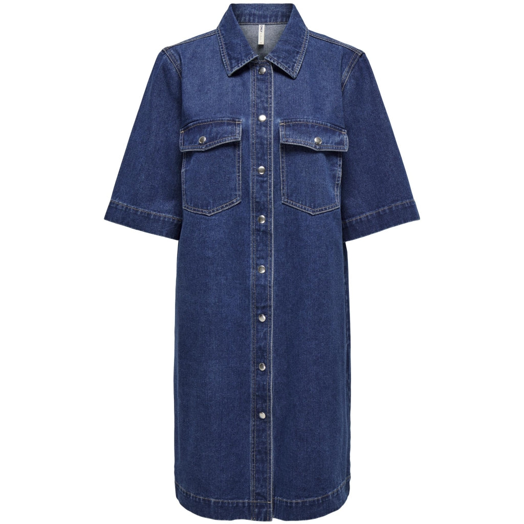 Only Dame Kjole Onlbelle Dark Blue Denim