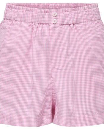 Only Dame Shorts Onlfilucca Fuchsia Pink Checks   Bright White Small