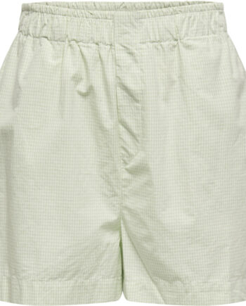 Only Dame Shorts Onlfilucca Sea Foam Checks Bright White Small