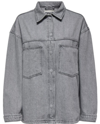 Only Dame Skjorte Onlemmie Medium Grey Denim