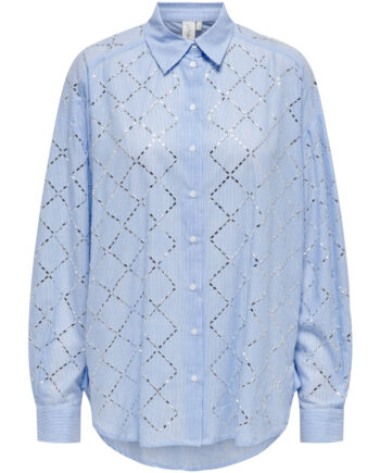 Only Dame Skjorte Onljulie Bright White Medium Blue