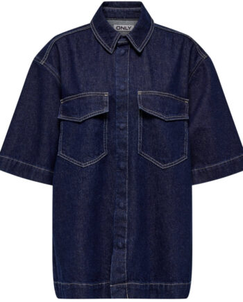 Only Dame Skjorte Onlsophie Dark Blue Denim Rinse