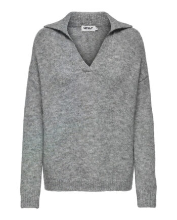 Only Dame Strik Onlmaggie Light Grey Melange