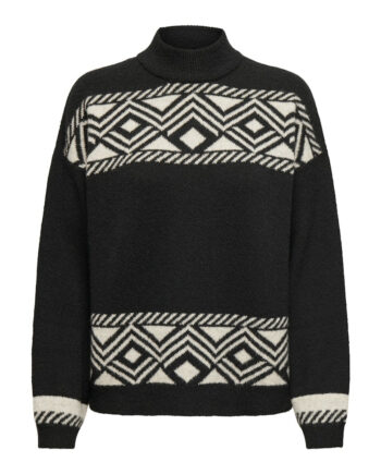 Only Dame Strik Onlvictoria Black Pumice Stone Jacquard
