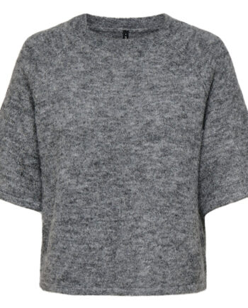 Only Dame Striktrøje Onlazu Dark Grey Melange