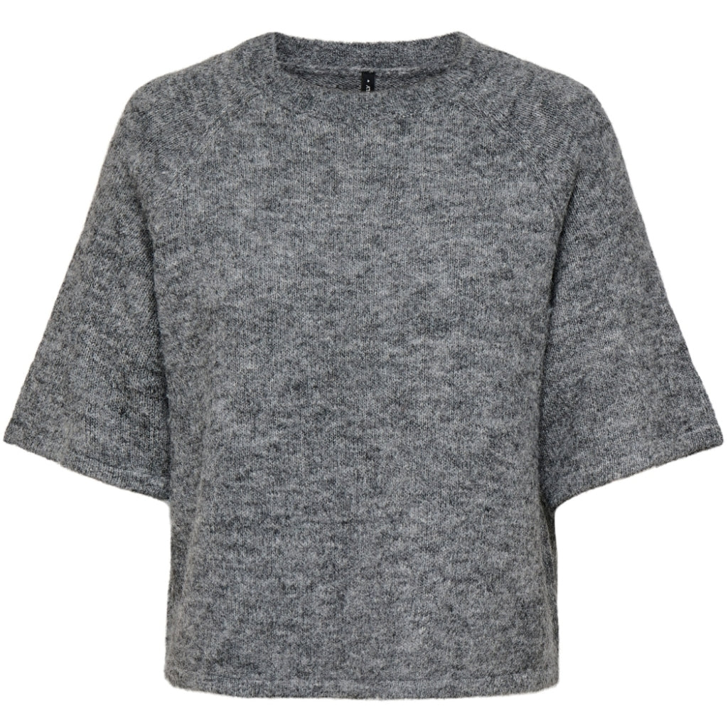 Only Dame Striktrøje Onlazu Dark Grey Melange