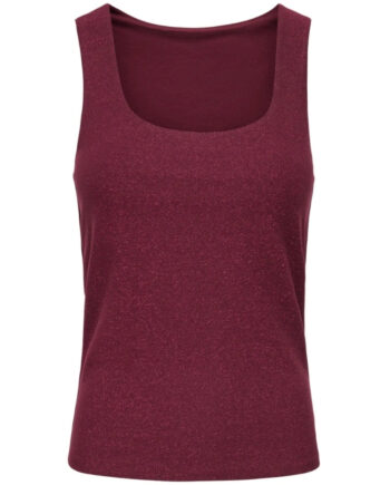 Only Dame Top Onlea Chocolate Truffle Glitter