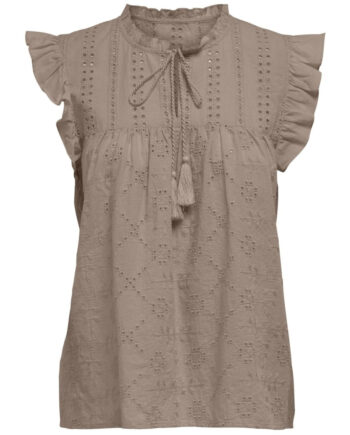 Only Dame Top Onlreva Mocha Meringue