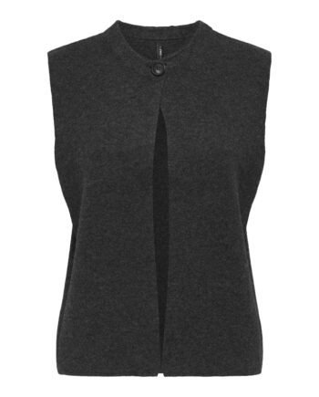 Only Dame Vest Onlanneli Dark Grey Melange