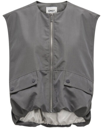Only Dame Vest Onlmary Plum Kitten Pumice Stone Lining