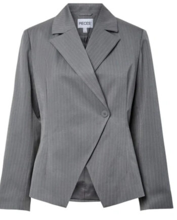 Pieces Dame Blazer Pcfalka Grey Pinstripe