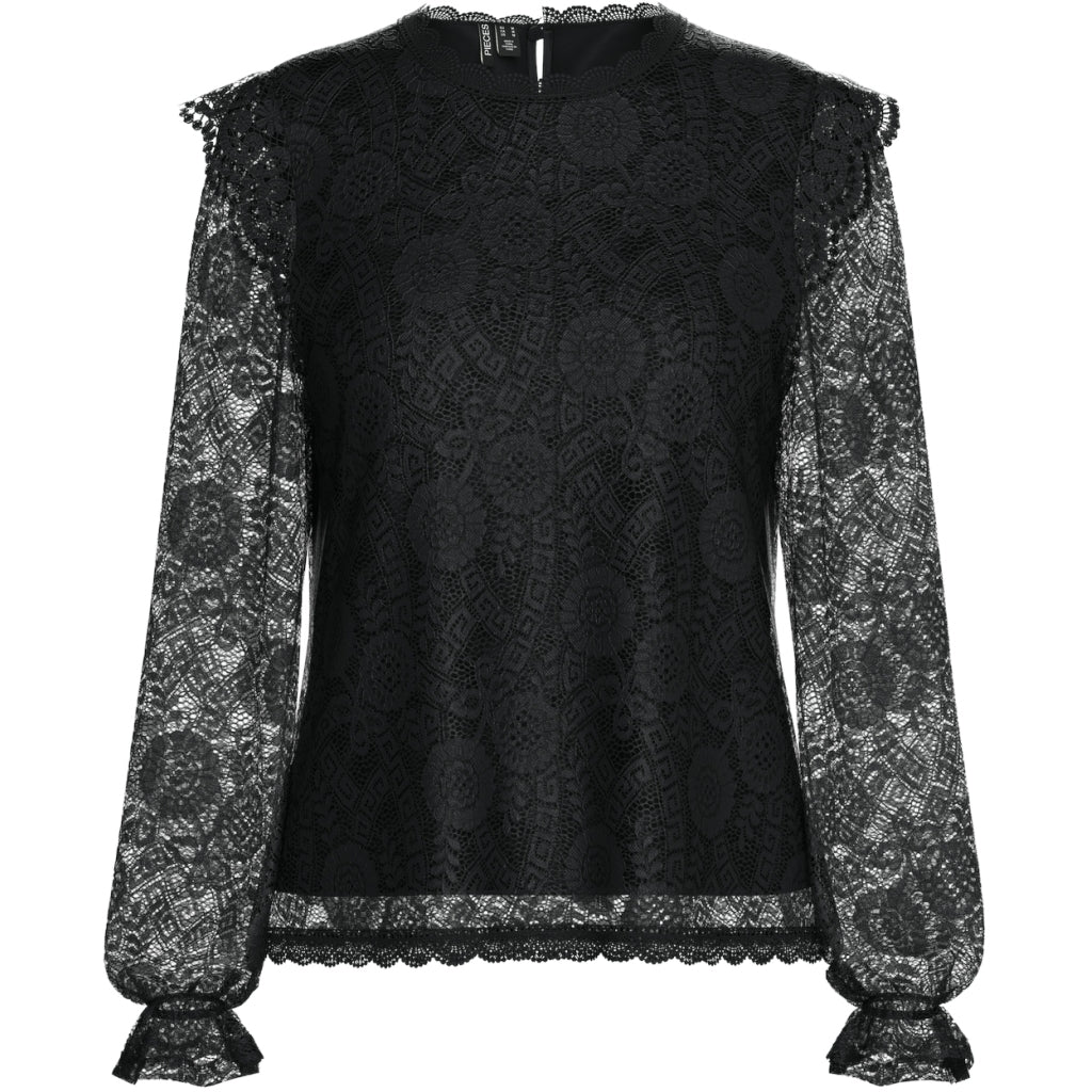 Pieces Dame Bluse Pcolline Black