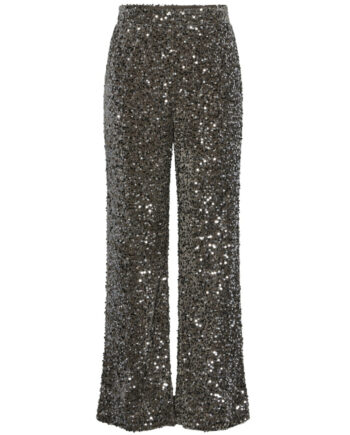 Pieces Dame Bukser Pckam Morel Silver Sequin