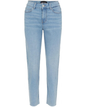 Pieces Dame Bukser Pcluna Medium Blue Denim
