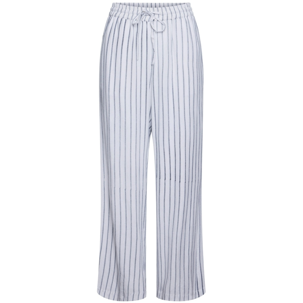 Pieces Dame Bukser Pcpia Bright White Stripes:navy Blazer