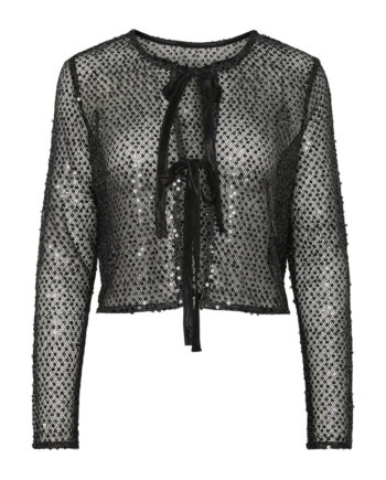 Pieces Dame Cardigan Pcrissi Black Black Sequins