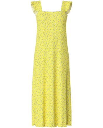Pieces Dame Kjole Pcflora Pale Banana Small Flower
