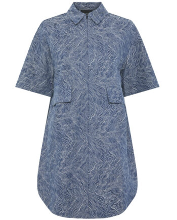 Pieces Dame Kjole Pcjennifer Medium Blue Denim Jaquard