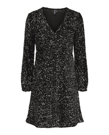 Pieces Dame Kjole Pckam Black Black Sequins