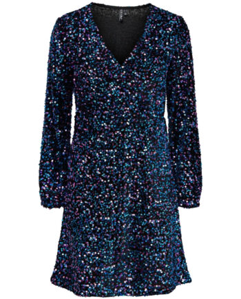 Pieces Dame Kjole Pckam Black Multi Sequins