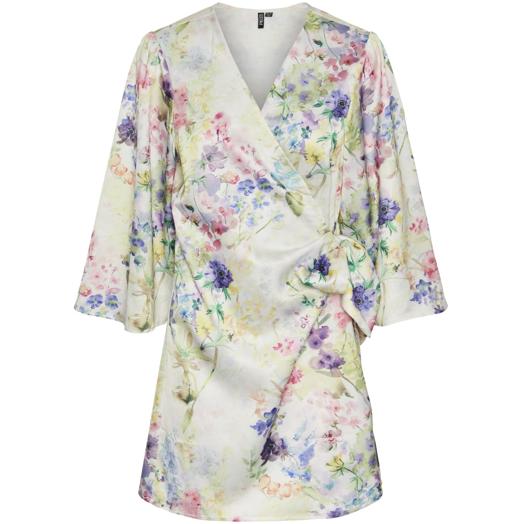 Pieces Dame Kjole Pcmari Cloud Dancer Flowers