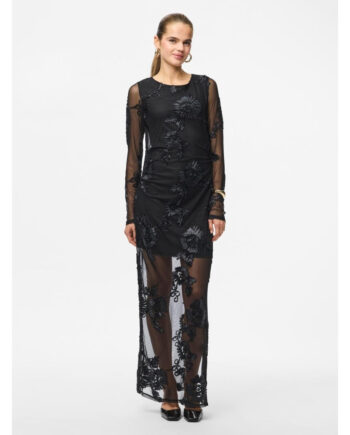 Pieces Dame Kjole Pcoffia Black Black Satin Band
