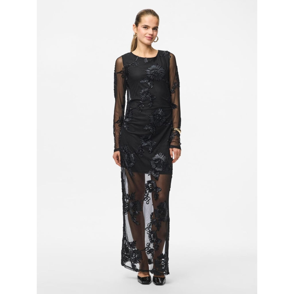 Pieces Dame Kjole Pcoffia Black Black Satin Band
