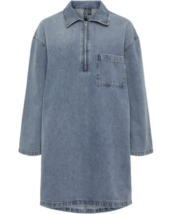Pieces Dame Kjole Pcrene Medium Blue Denim
