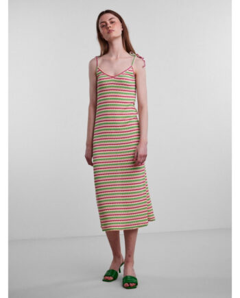 Pieces Dame Kjole Pcsadie Peach Cobbler Wavey Stripe
