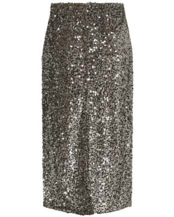 Pieces Dame Nederdel Pckam Morel Silver Sequins