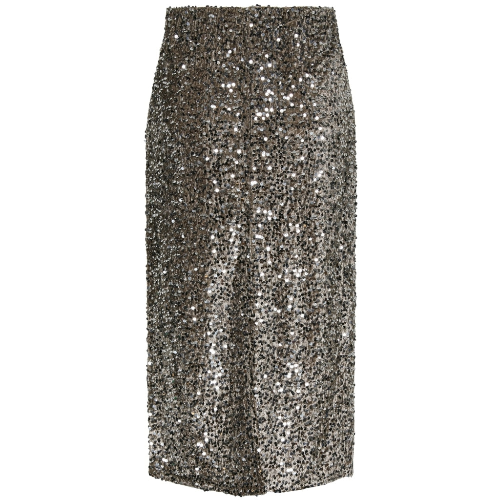 Pieces Dame Nederdel Pckam Morel Silver Sequins